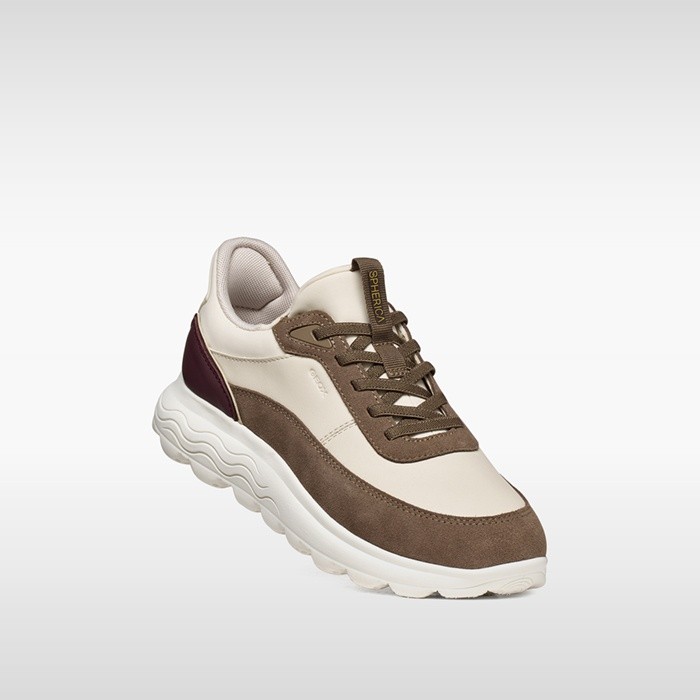 Slip in sneakers SPHERICA PLUS WOMAN Papyrus/Taupe | GEOX