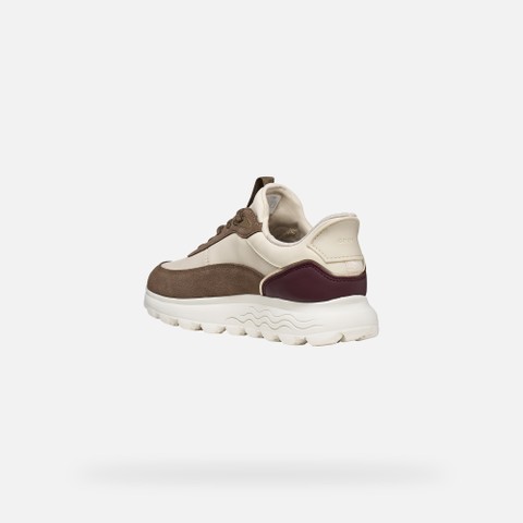 Slip in sneakers SPHERICA PLUS WOMAN Papyrus/Taupe - image number 3 | GEOX