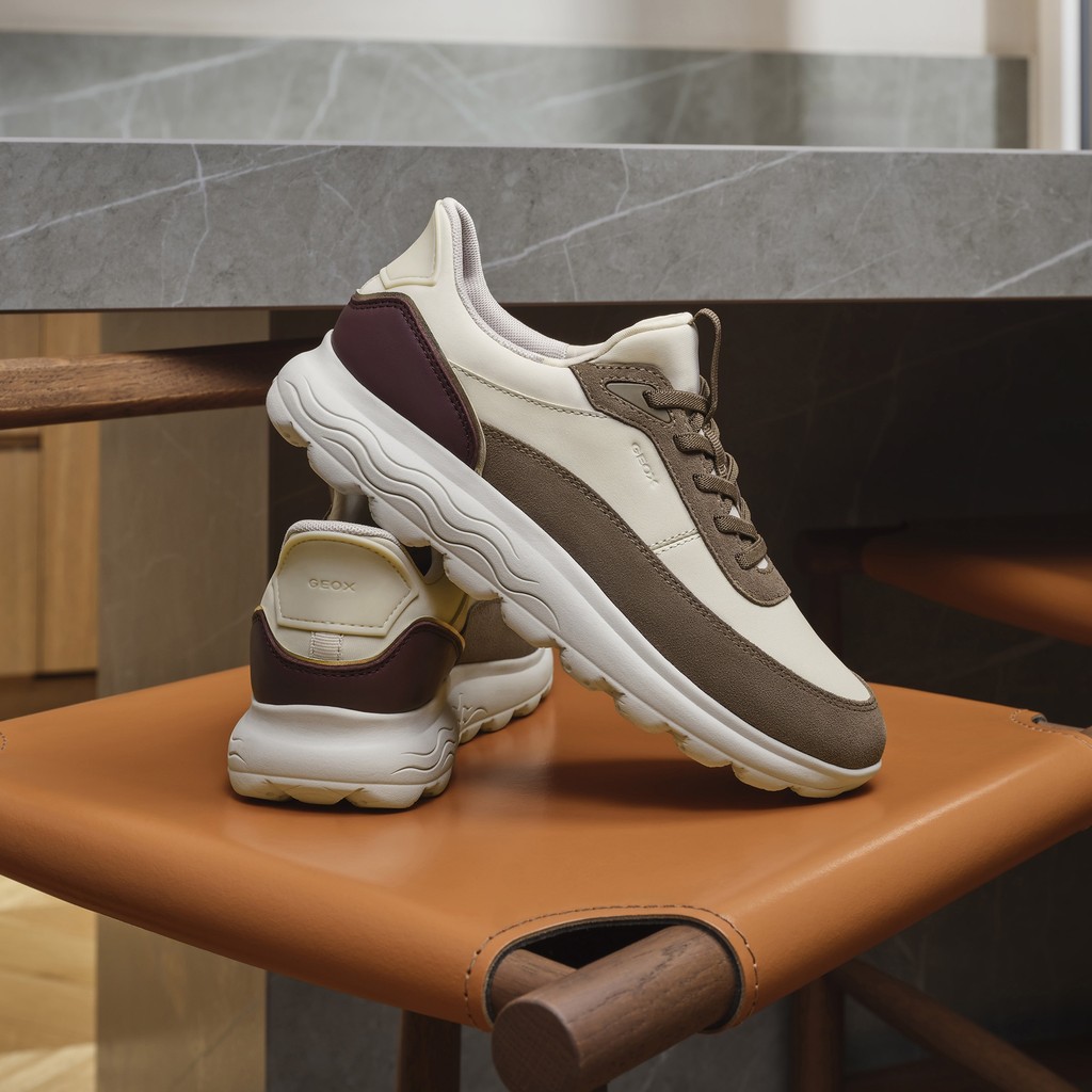 Slip in sneakers SPHERICA PLUS WOMAN Papyrus/Taupe - image number 1 | GEOX