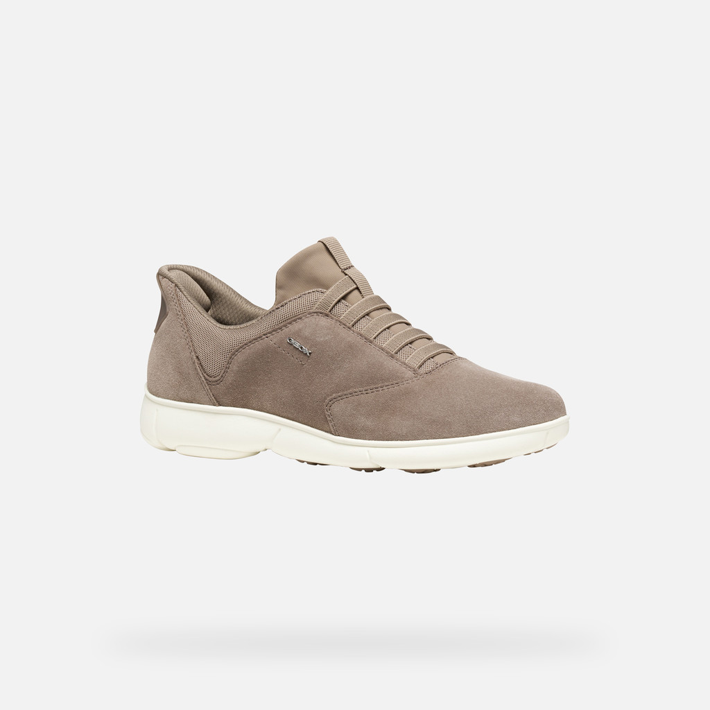 Laceless sneakers NEBULA 2.0 PLUS WOMAN Taupe - image number 2 | GEOX