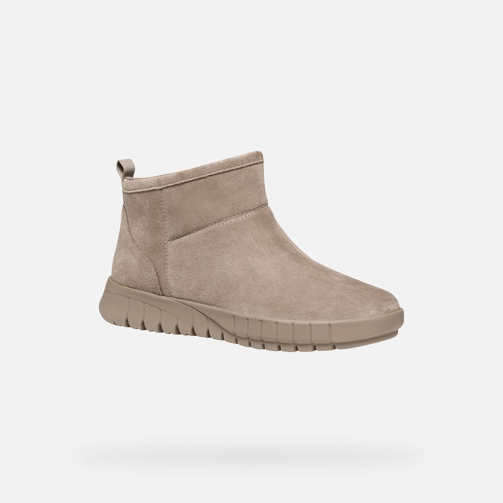 Suede ankle boots FLEXTRIDE WOMAN Taupe - image number 2 | GEOX