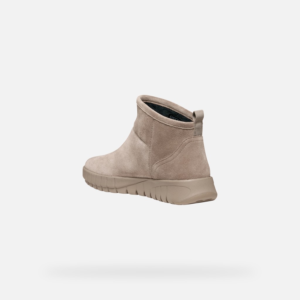 Suede ankle boots FLEXTRIDE WOMAN Taupe - image number 3 | GEOX