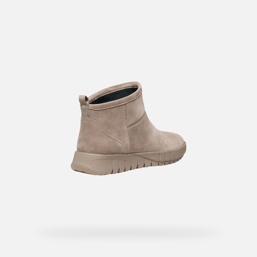 Suede ankle boots FLEXTRIDE WOMAN Taupe - image number 4 | GEOX