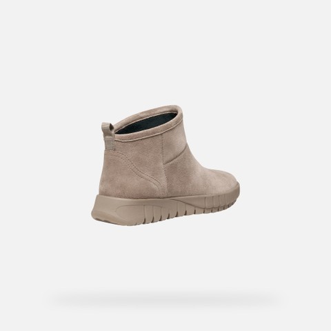 Suede ankle boots FLEXTRIDE WOMAN Taupe - image number 4 | GEOX