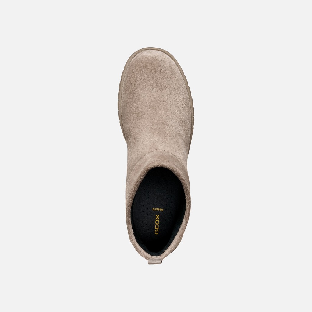 Suede ankle boots FLEXTRIDE WOMAN Taupe - image number 5 | GEOX