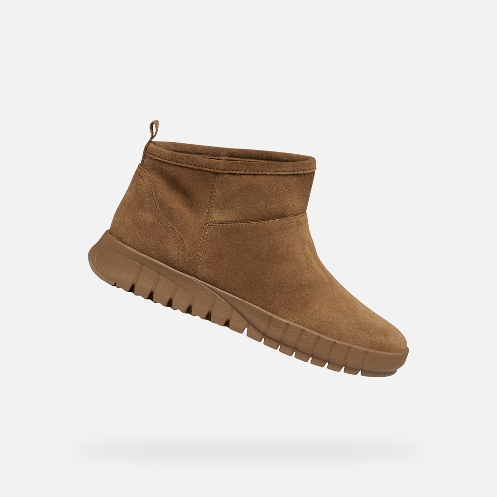 Suede ankle boots FLEXTRIDE WOMAN Mud - image number 0 | GEOX