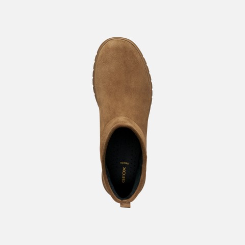 Suede ankle boots FLEXTRIDE WOMAN Mud - image number 5 | GEOX