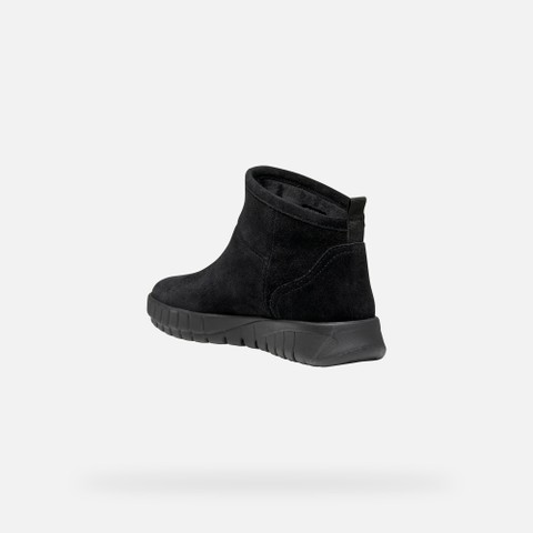 Suede ankle boots FLEXTRIDE WOMAN Black - image number 3 | GEOX