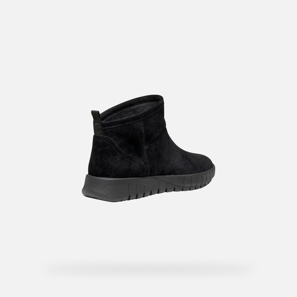 Suede ankle boots FLEXTRIDE WOMAN Black - image number 4 | GEOX
