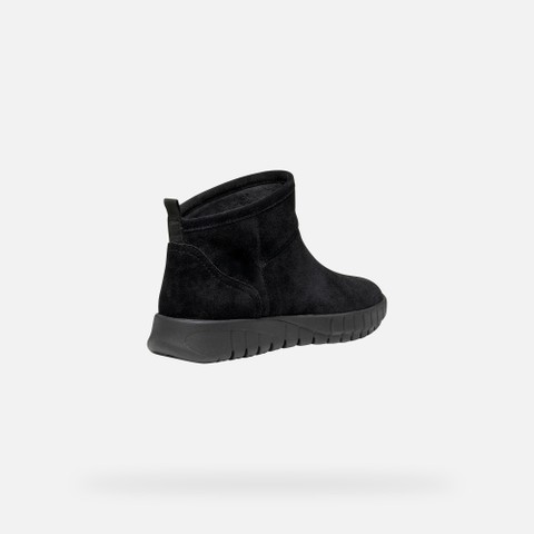 Suede ankle boots FLEXTRIDE WOMAN Black - image number 4 | GEOX