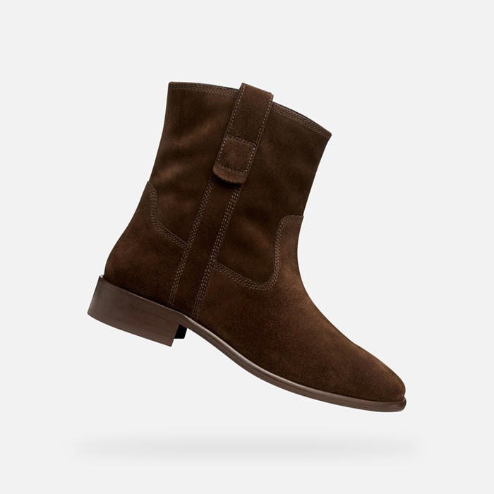 Cowboy boots ELIEBETH WOMAN Dark Brown | GEOX