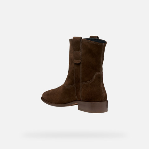 Cowboy boots ELIEBETH WOMAN Dark Brown - image number 3 | GEOX
