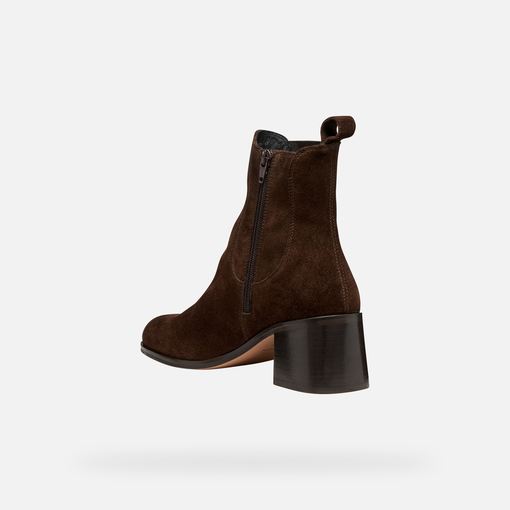 Botas chelsea ALNOIRE MULHER Castanho escuro - image number 3 | GEOX