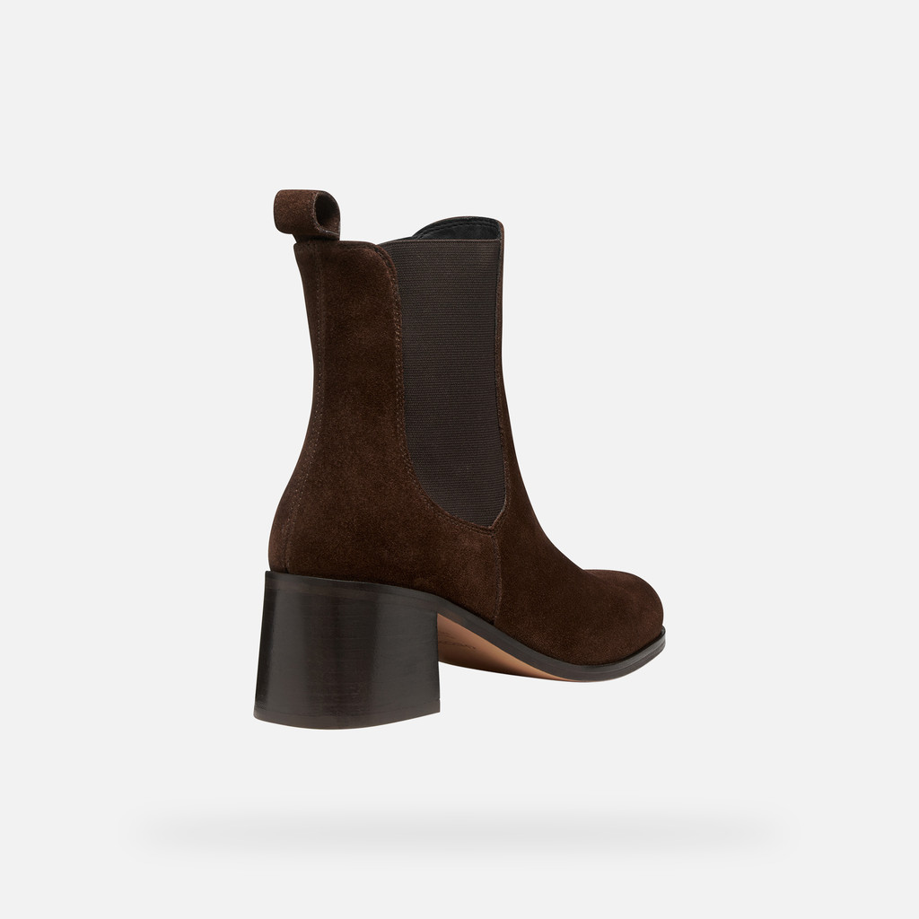 Botas chelsea ALNOIRE MULHER Castanho escuro - image number 4 | GEOX