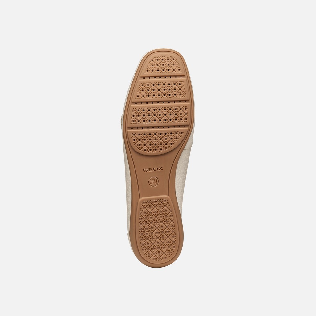 Leather loafers ANNYTAH MOC WOMAN Papyrus - image number 6 | GEOX