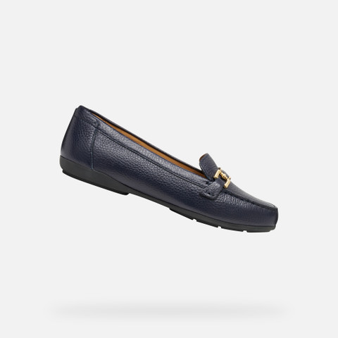 Leather loafers ANNYTAH MOC WOMAN Navy - image number 0 | GEOX