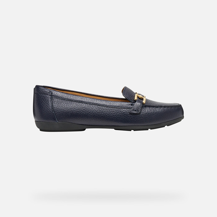 Leather loafers ANNYTAH MOC WOMAN Navy | GEOX