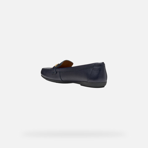 Leather loafers ANNYTAH MOC WOMAN Navy - image number 3 | GEOX
