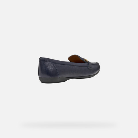 Leather loafers ANNYTAH MOC WOMAN Navy - image number 4 | GEOX