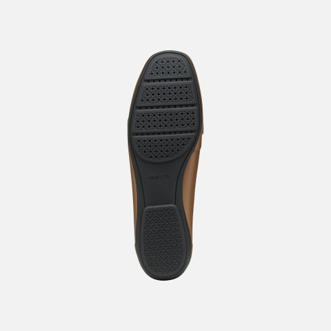 Leather loafers ANNYTAH MOC WOMAN Mud - image number 6 | GEOX