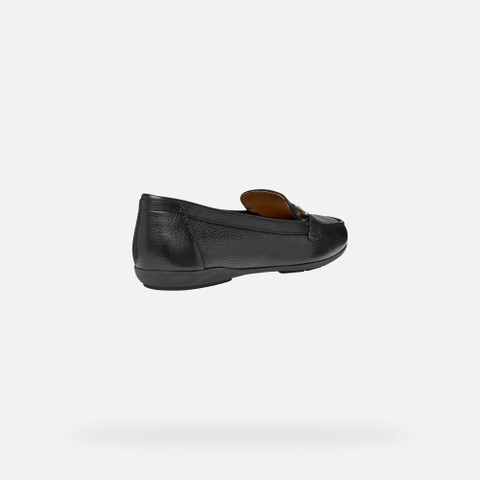 Leather loafers ANNYTAH MOC WOMAN Black - image number 5 | GEOX