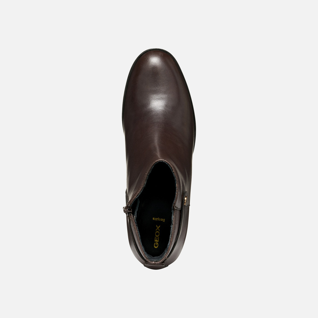Medium heel ankle boots NEW ASHEEL WOMAN Dark Brown - image number 5 | GEOX