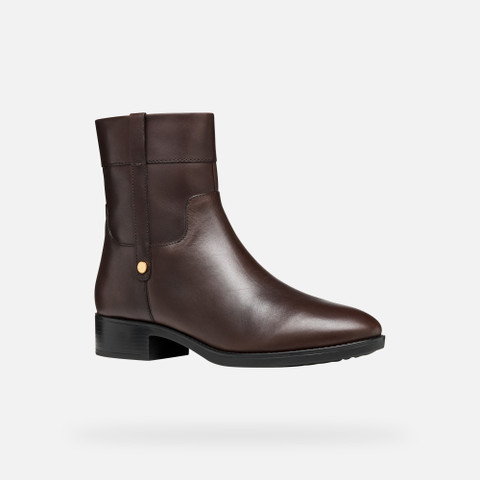 Low heel ankle boots FELICITY WOMAN Dark Brown - image number 2 | GEOX