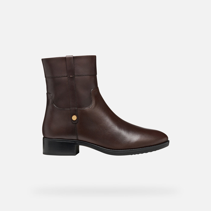 Low heel ankle boots FELICITY WOMAN Dark Brown | GEOX