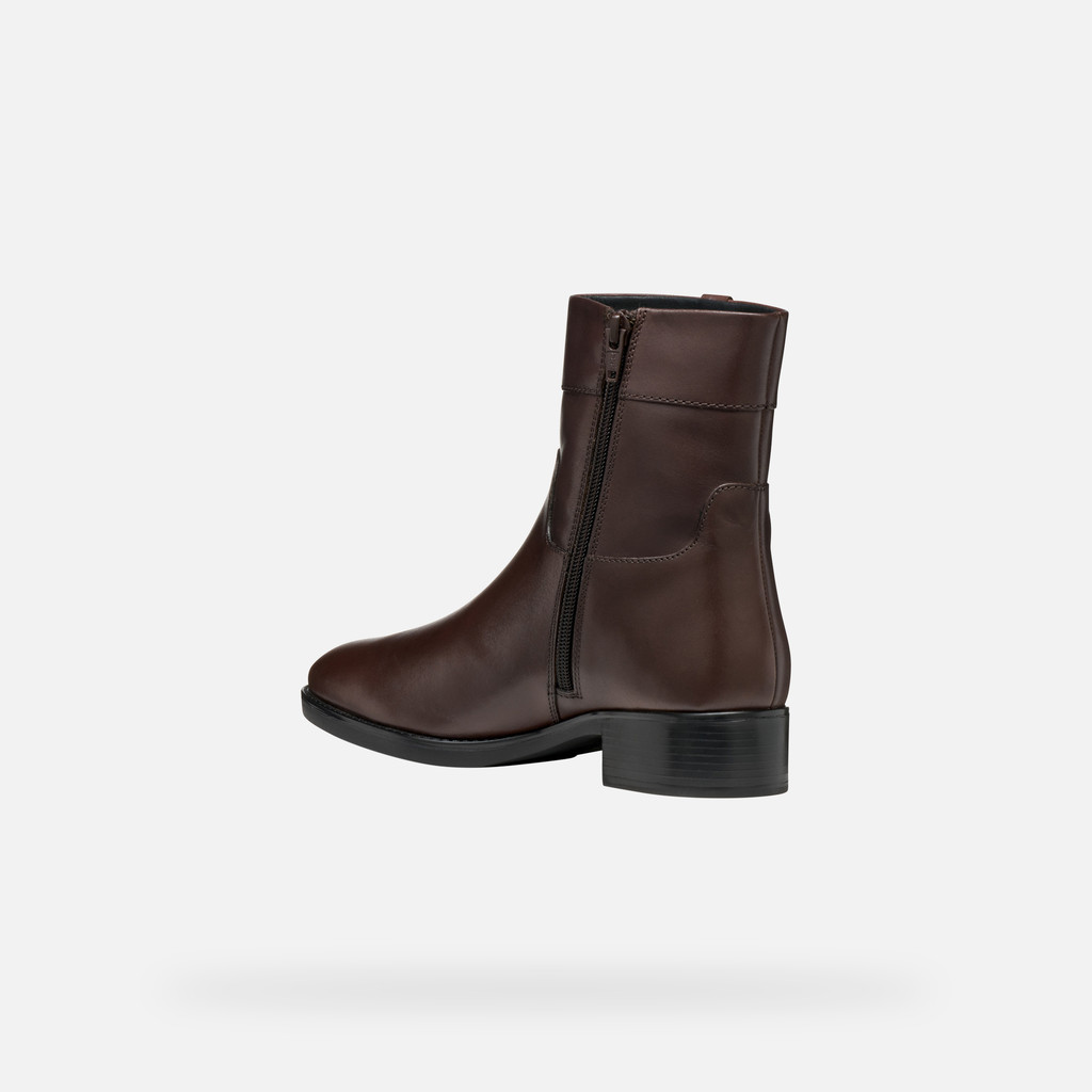 Low heel ankle boots FELICITY WOMAN Dark Brown - image number 3 | GEOX