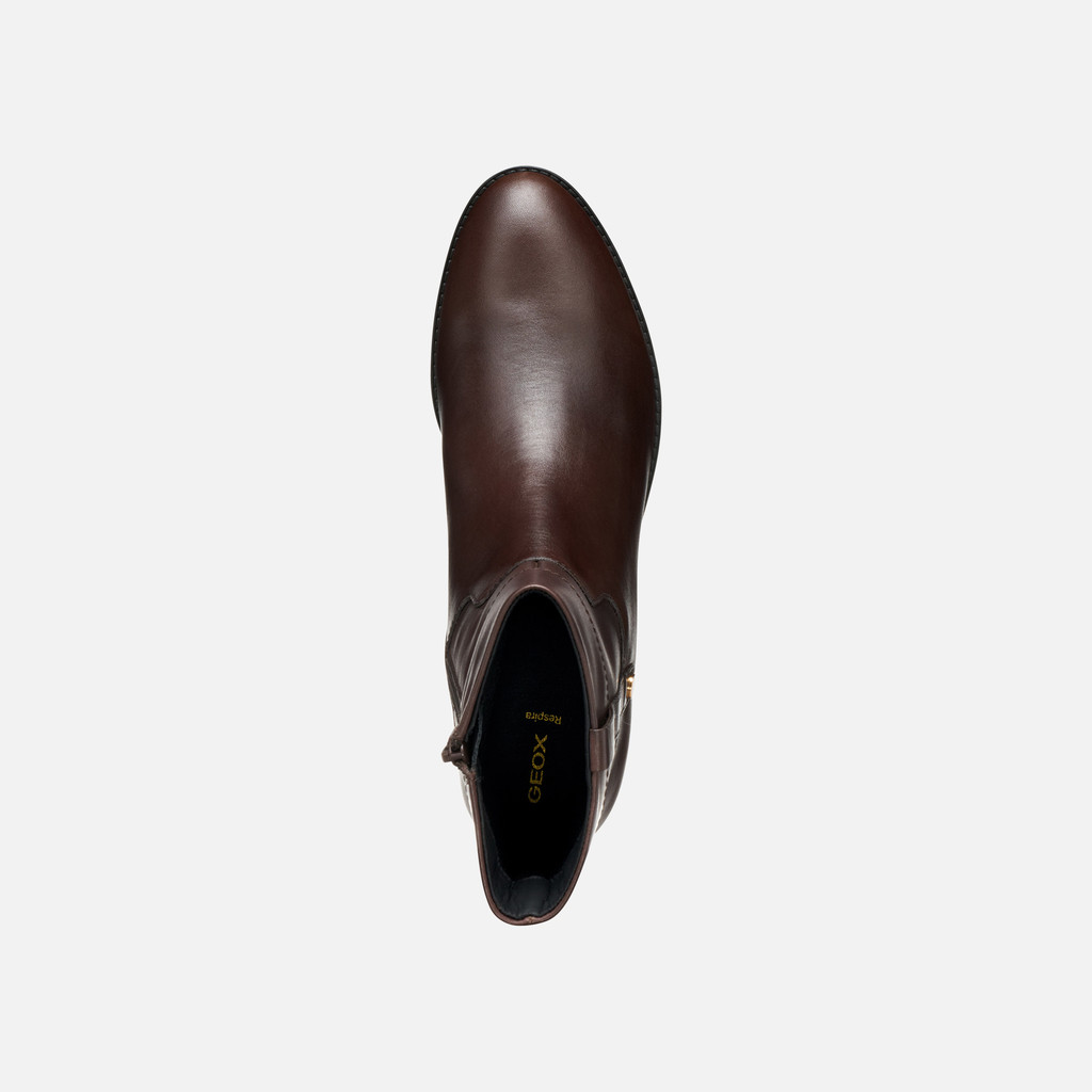 Low heel ankle boots FELICITY WOMAN Dark Brown - image number 5 | GEOX