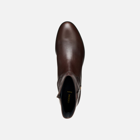 Low heel ankle boots FELICITY WOMAN Dark Brown - image number 5 | GEOX