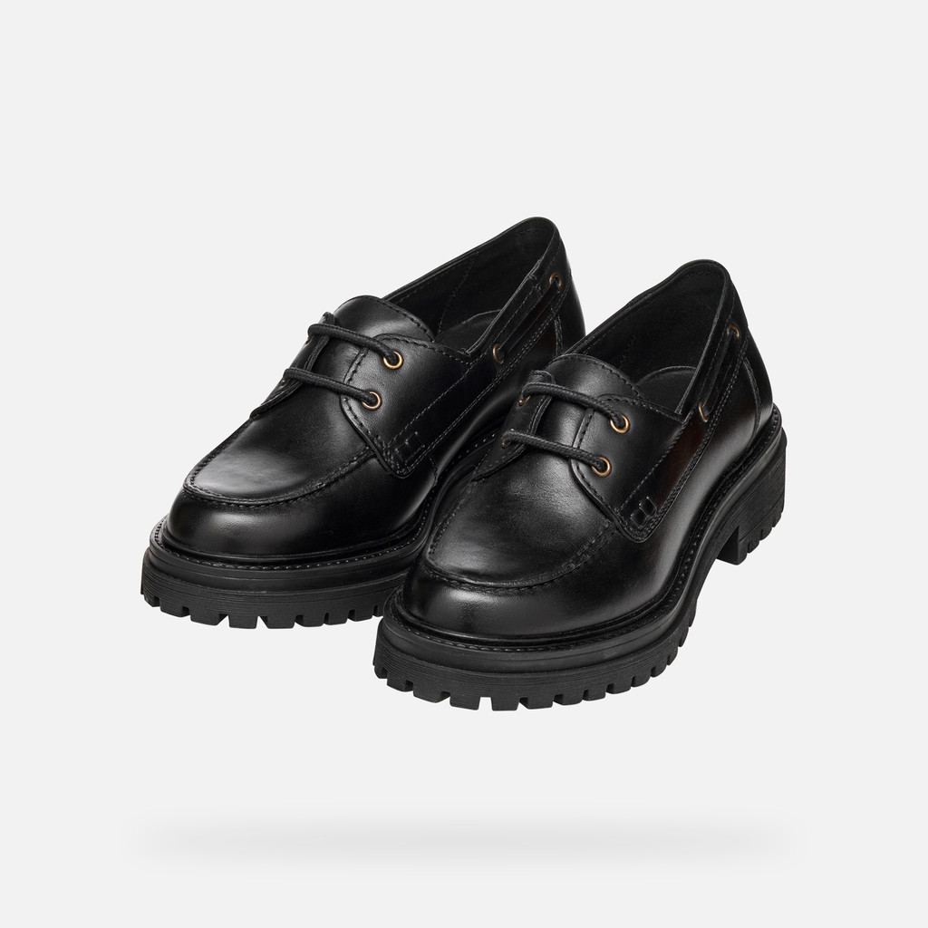 Leather loafers IRIDEA WOMAN Black - image number 8 | GEOX
