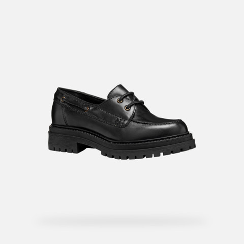 Leather loafers IRIDEA WOMAN Black - image number 3 | GEOX
