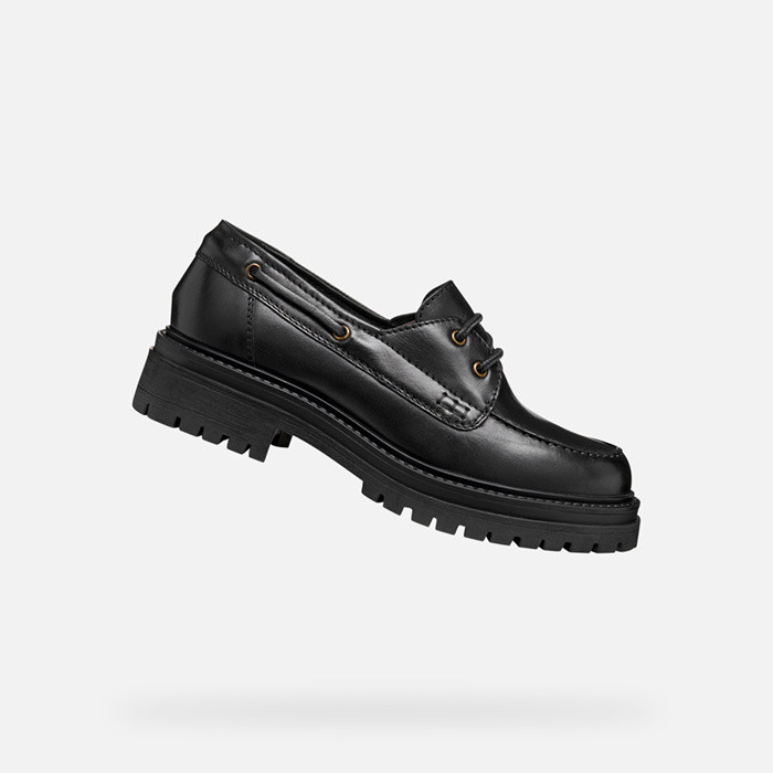 Mocassins en cuir IRIDEA FEMME Noir | GEOX