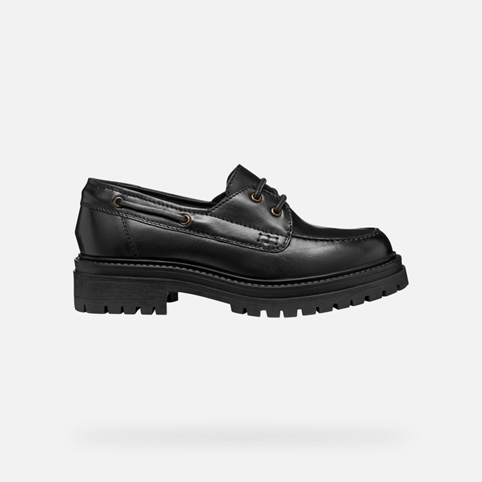 Leather loafers IRIDEA WOMAN Black | GEOX