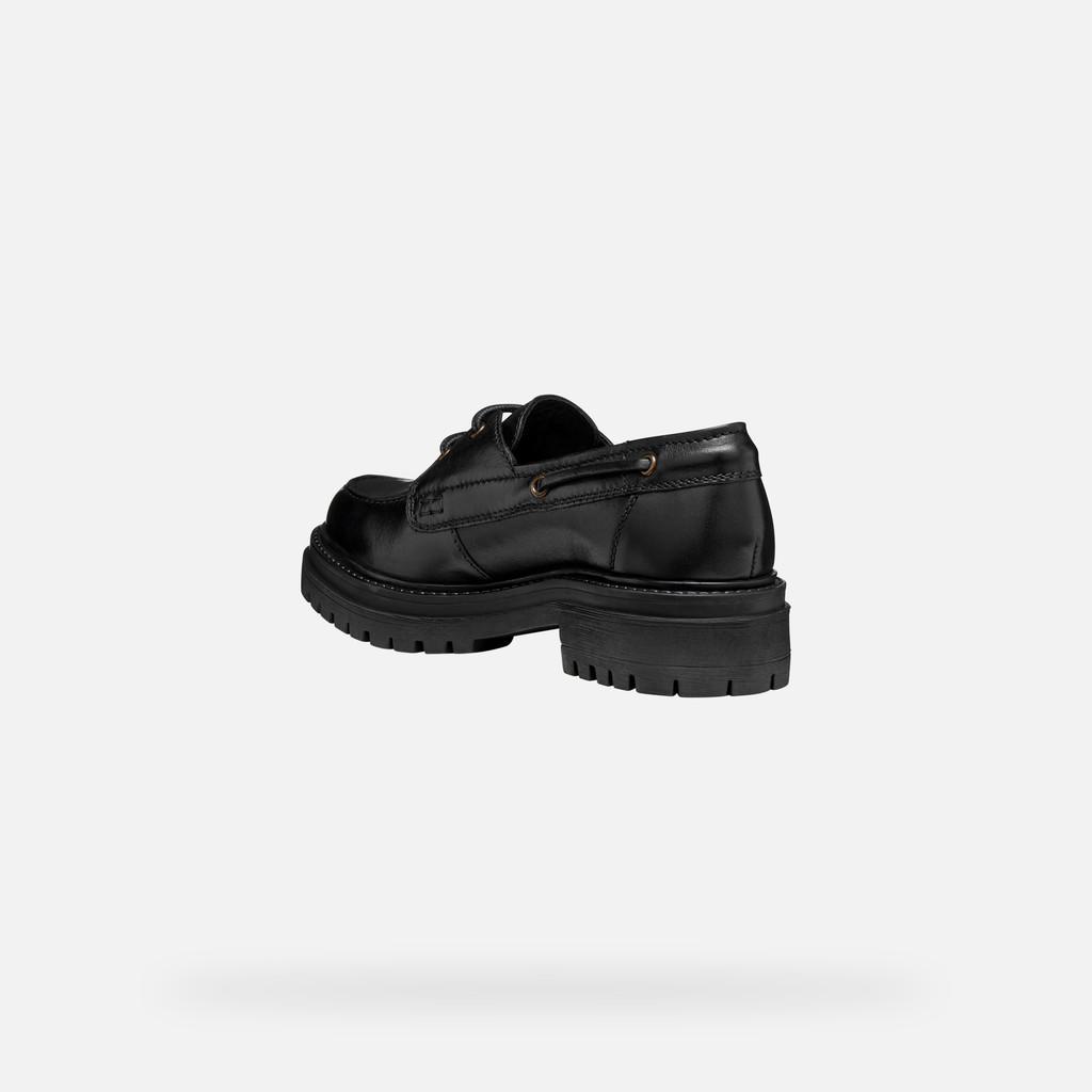 Leather loafers IRIDEA WOMAN Black - image number 4 | GEOX