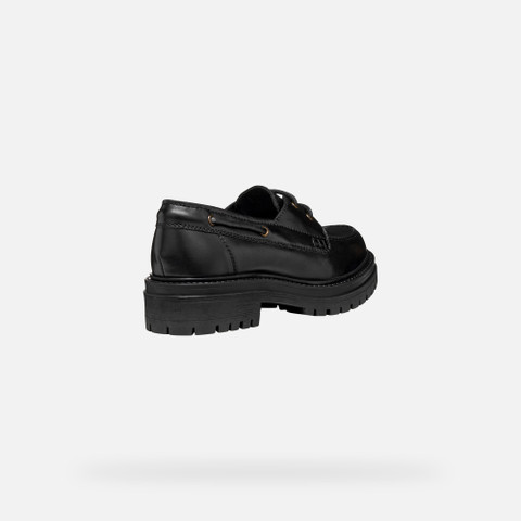 Leather loafers IRIDEA WOMAN Black - image number 5 | GEOX