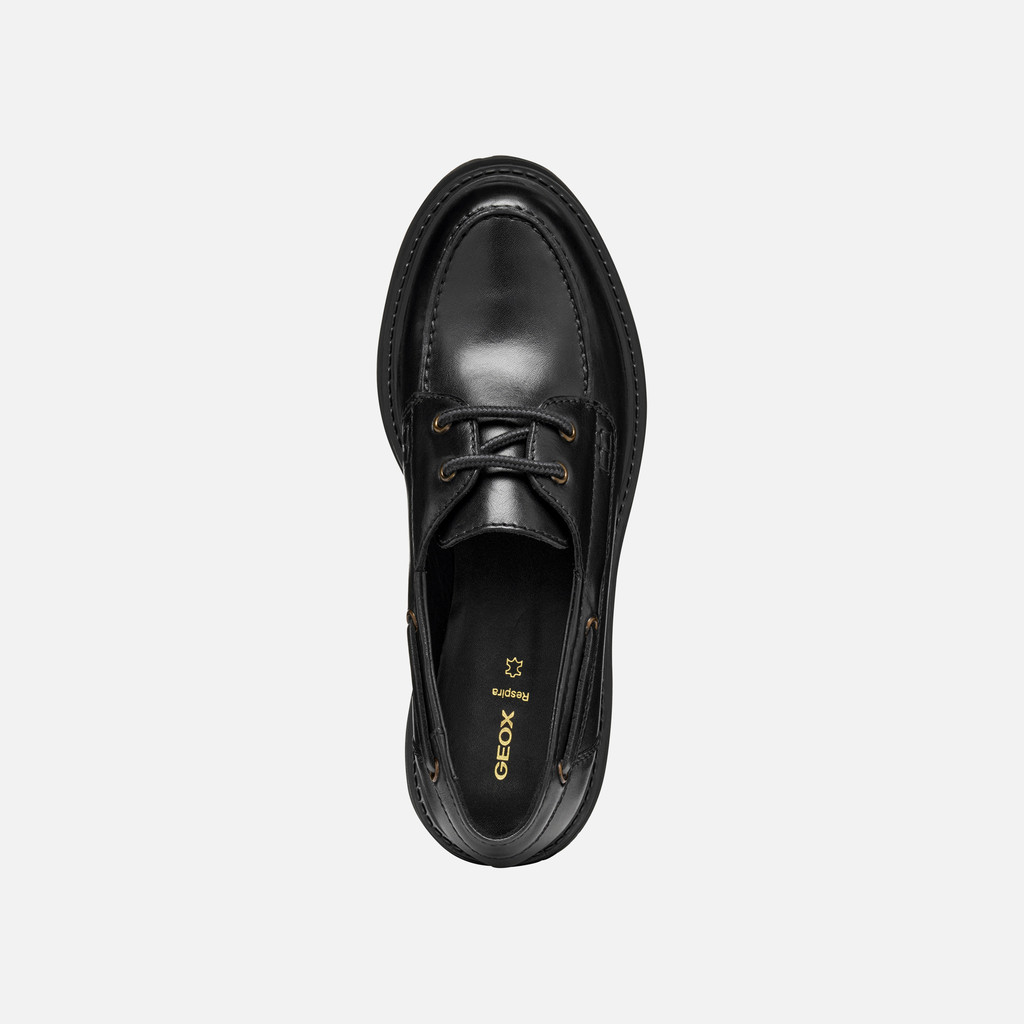 Leather loafers IRIDEA WOMAN Black - image number 6 | GEOX