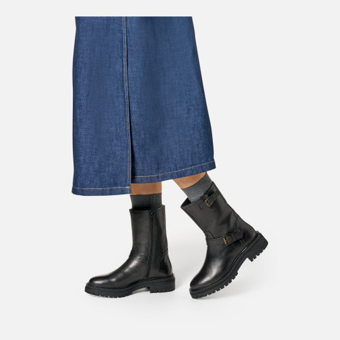 Botas de tornozelo de ciclista IRIDEA MULHER Preto - image number 1 | GEOX