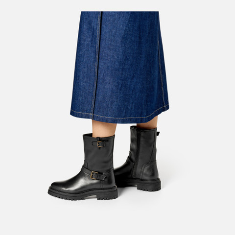 Botas de tornozelo de ciclista IRIDEA MULHER Preto - image number 1 | GEOX