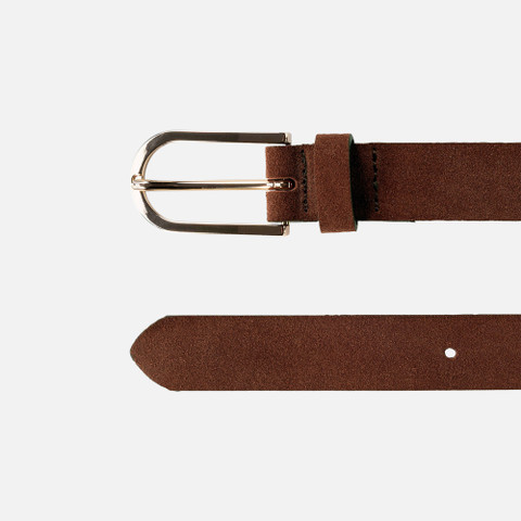 Suede belt BELT WOMAN Brick - image number 1 | GEOX
