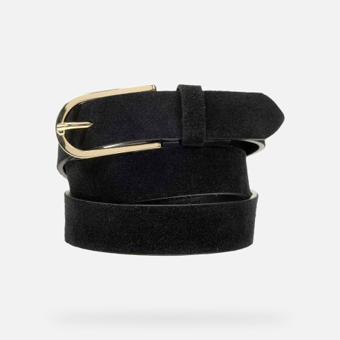 Suede belt BELT WOMAN Black | GEOX