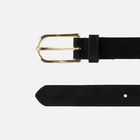 Suede belt BELT WOMAN Black - image number 1 | GEOX