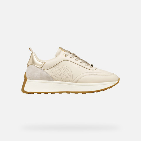 Low top sneakers AMABEL WOMAN Papyrus/Light sand - image number 1 | GEOX