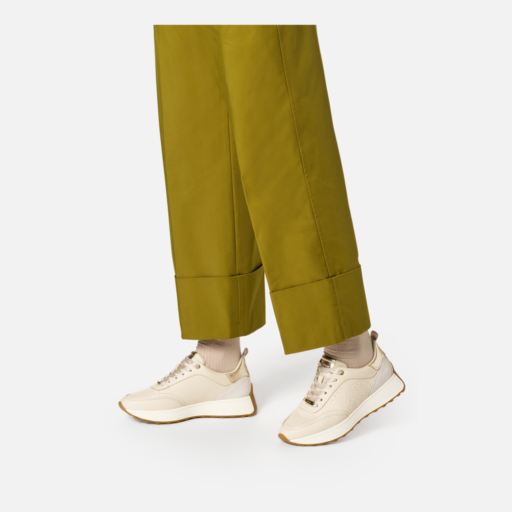 Low top sneakers AMABEL WOMAN Papyrus/Light sand - image number 1 | GEOX
