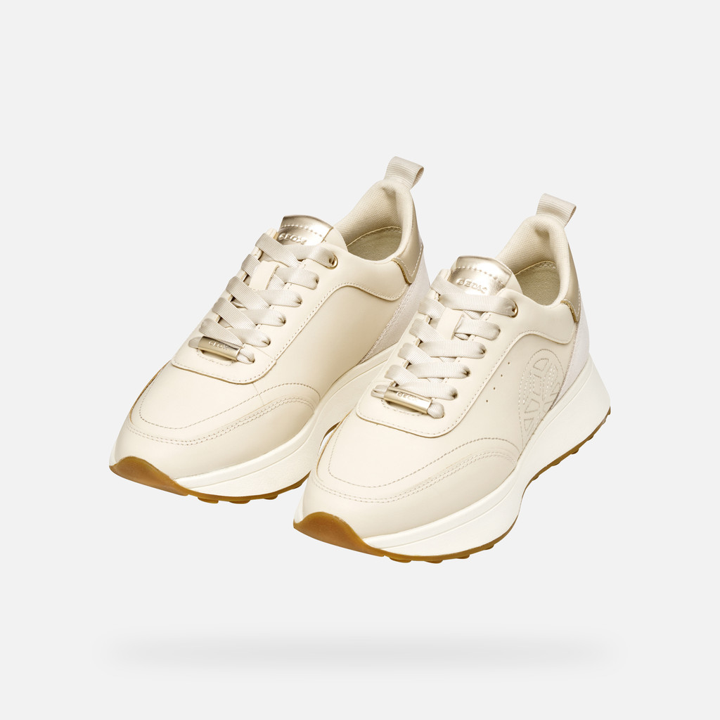 Low top sneakers AMABEL WOMAN Papyrus/Light sand - image number 8 | GEOX