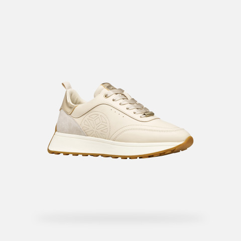 Low top sneakers AMABEL WOMAN Papyrus/Light sand - image number 2 | GEOX