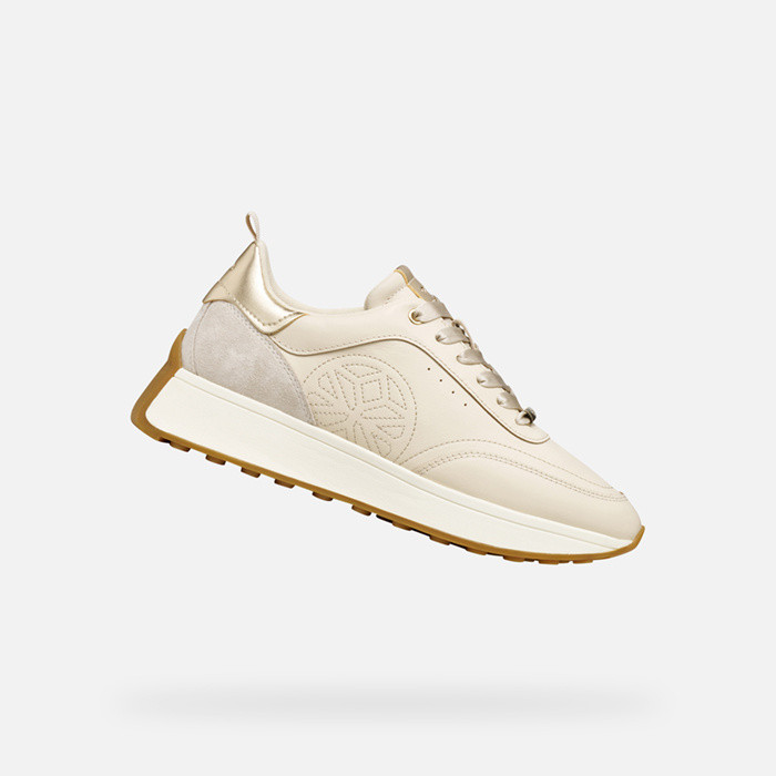 Low top sneakers AMABEL WOMAN Papyrus/Light sand | GEOX