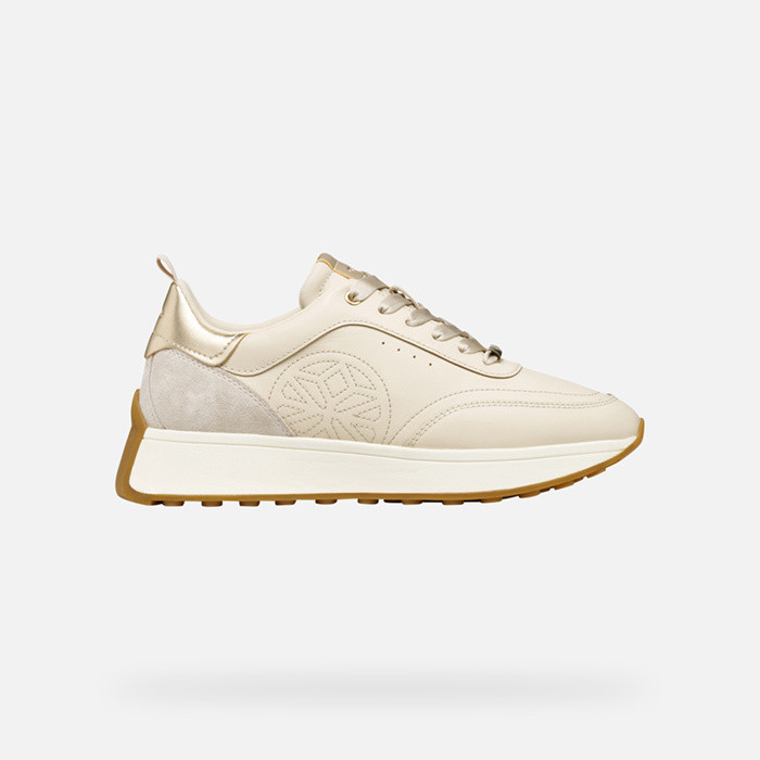 Low top sneakers AMABEL WOMAN Papyrus/Light sand | GEOX