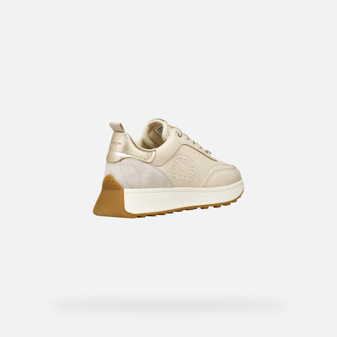 Low top sneakers AMABEL WOMAN Papyrus/Light sand - image number 4 | GEOX